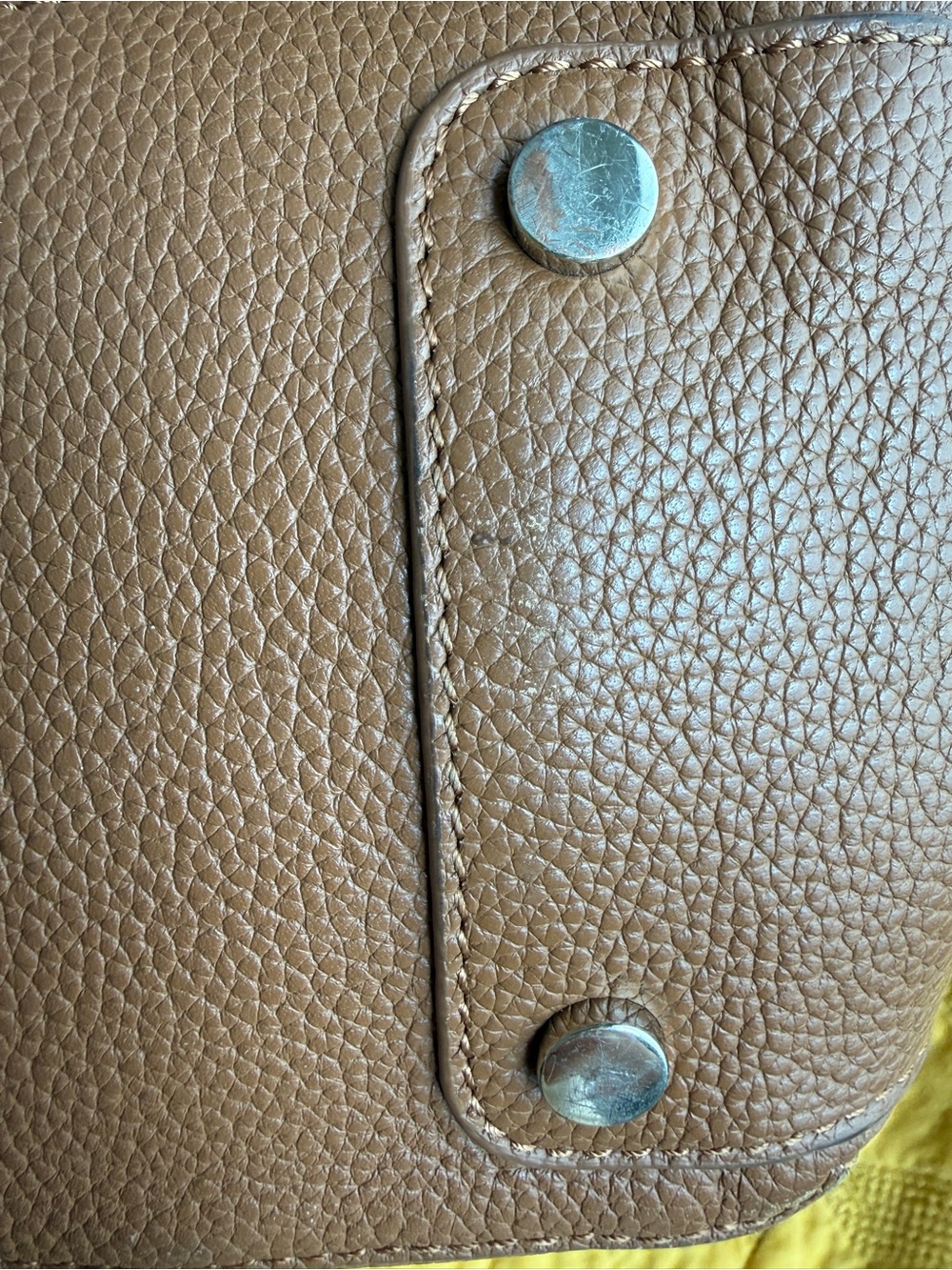Quince Italian Leather Triple Compartment Work Tote — Tan - Picture 10 of 11